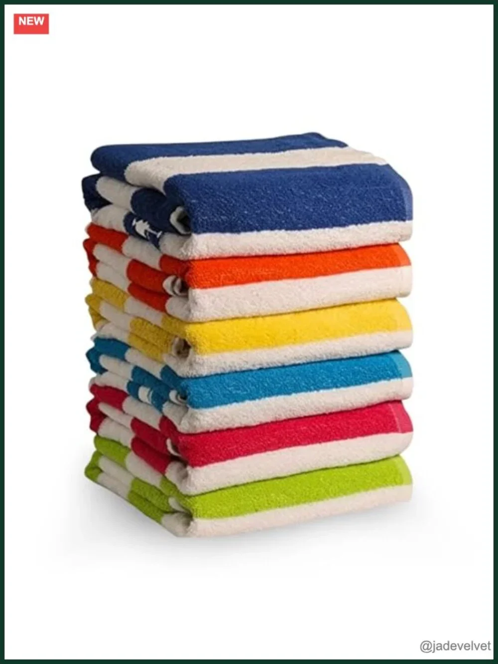 100% Cotton Beach Towels, Large Pool Towels, Highly Absorbent, Quick Dry, Pack
